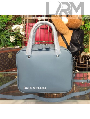 Balenciaga Leather Sqaure Top Handle Bag Grey 2020