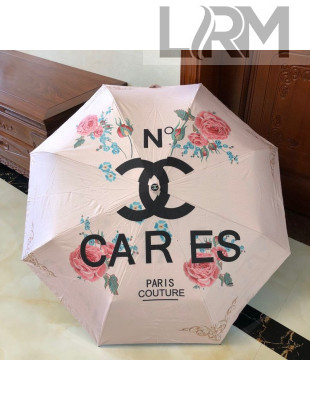 Chanel Rose Bloom Print Umbrella Pink 2020