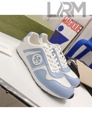 Gucci Calfskin Sneakers White/Blue 2021 111621