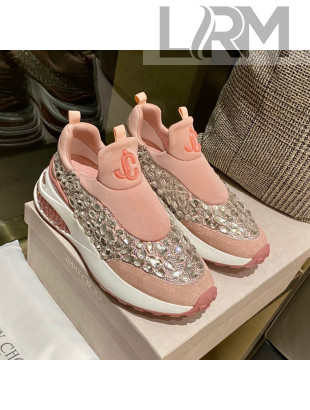 Jimmy Choo Lycra Crystal Sneakers Pink 2021 11659