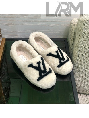 Louis Vuitton Shearling Loafers White 2021 111788