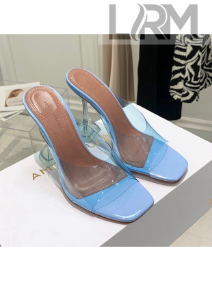 Amina Muaddi TPU Heel Slide Sandals 9.5cm Light Blue 2021 43