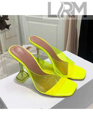 Amina Muaddi TPU Heel Slide Sandals 9.5cm Yellow 2021 46