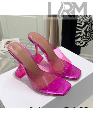 Amina Muaddi TPU Heel Slide Sandals 9.5cm Pink 2021 47