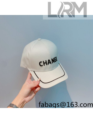 Chanel Baseball Hat White 2021 122155