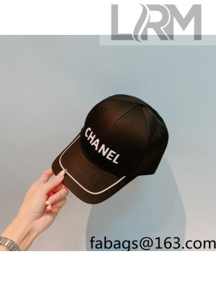 Chanel Baseball Hat Black 2021 122156