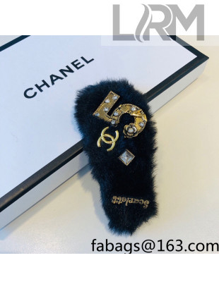 Chanel Fur Headband Black 2021 122151