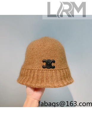 Celine Knit Bucket Hat Brown 2021 122104