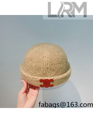Celine Shearling Round Hat Brown 2021 122115