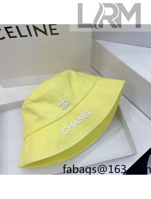 Chanel Canvas Bucket Hat Yellow 2021 122216