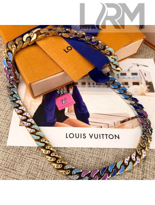Louis Vuitton Chain Links Patches Necklace 2021 52