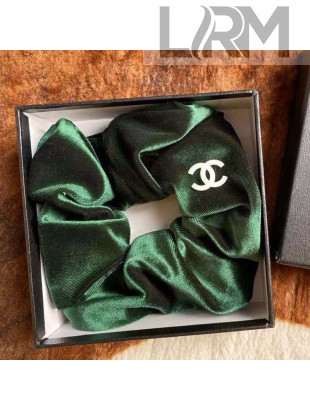 Chanel Velvet Hair Ring Green 2021 77