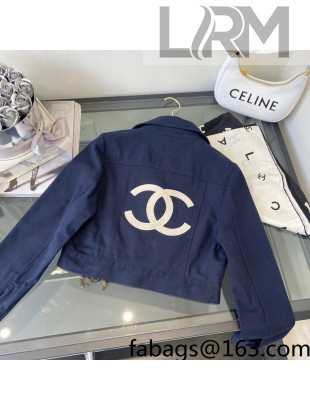 Chanel Denim Short Jacket Blue 2022 56
