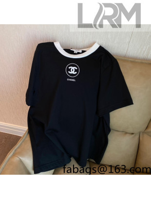 Chanel Cotton T-Shirt Black 2022 06