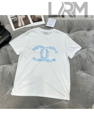 Chanel CC Cotton T-Shirt White 2022 17