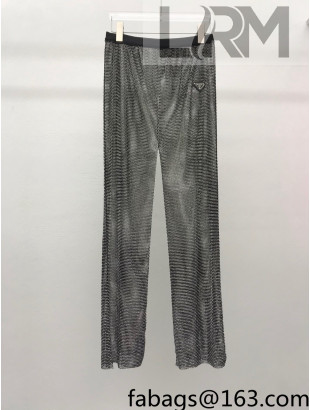 Prada Crystal Long Pants Black 2022 76