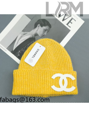 Chanel Knit Hat Yellow 2021 28