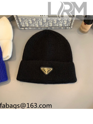 Prada Knit Hat Black/Gold 2021 11
