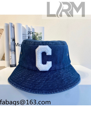 Celine Denim C Bucket Hat Navy Blue 2021
