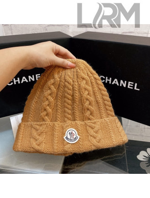 Moncler Knit Hat Brown 2021 03