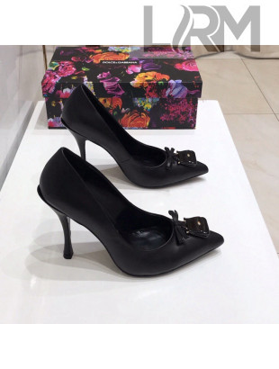 Dolce & Gabbana DG Calf Leather Pumps 10.5cm All Black 2021