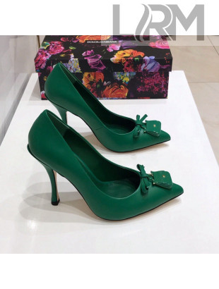 Dolce & Gabbana DG Calf Leather Pumps 10.5cm Green 2021