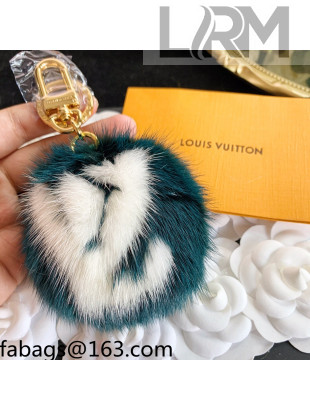 Louis Vuitton LV Fur Bag Charm and Key Holder Green 2021 06