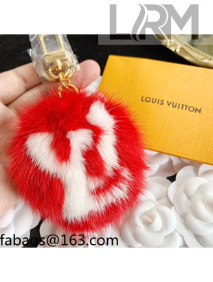 Louis Vuitton LV Fur Bag Charm and Key Holder Red 2021 20