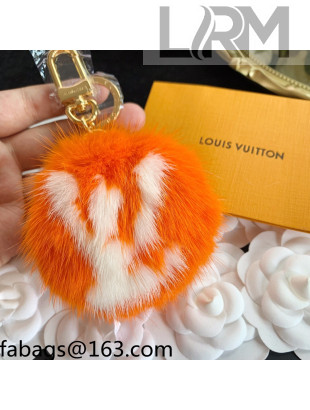 Louis Vuitton LV Fur Bag Charm and Key Holder Orange 2021 21