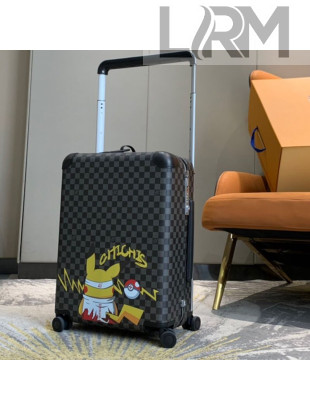 Louis Vuitton Pikachu Horizon 55 Luggage Travel Bag in Black Damier Canvas 2021