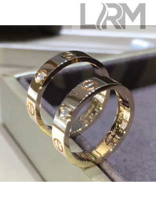 Cartier Yellow Gold Nologo Love Ring with Diamond,Small Model 02