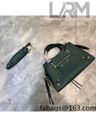 Balenciaga Neo Classic Small Bag in Smooth Calfskin Green/Gold 2021 638511