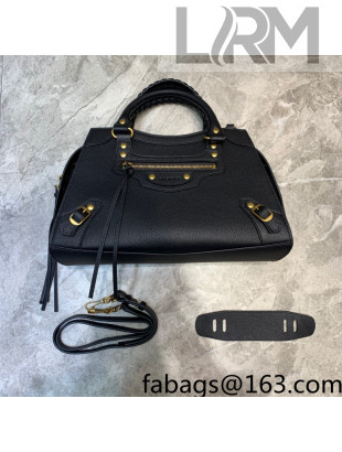 Balenciaga Neo Classic Small Bag in Grained Calfskin Black/Gold 2021 638511