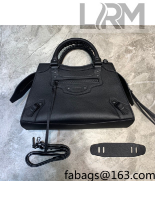 Balenciaga Neo Classic Small Bag in Grained Calfskin All Black 2021 638511
