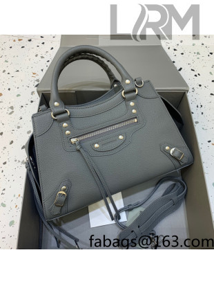 Balenciaga Neo Classic Small Bag in Grained Calfskin Dark Grey/Silver 2021 638511