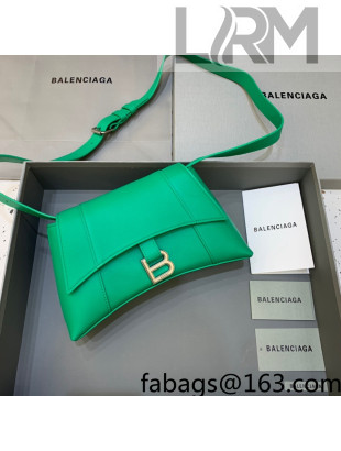 Balenciaga Hourglass Sling Back Small Bag in Smooth Leather Bright Green 2021 180609