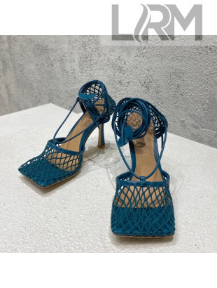 Bottega Veneta Cord Mesh High Heel Sandals 9cm Blue 2022