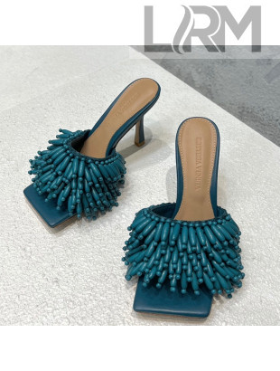 Bottega Veneta Bean Stretch Bead Heel Sandals 9cm Blue 2022