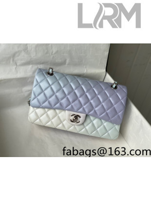 Chanel Gradient Lambskin Medium Classic Flap Bag A01112 Light Blue/Light Purple/White 2021
