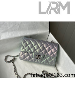 Chanel Iridescent Lambskin Classic Mini Flap Bag A69900 Pink 2021 31