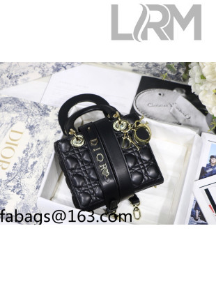 Dior Lady Dior MY ABCDior Small Bag in Black Cannage Lambskin 2022 M8001 36