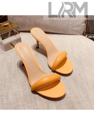 Gianvito Rossi Leather Heel Slide Sandals 7.5cm Apricot 2021 68