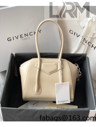 Givenchy Antigona Lock Mini Bag in Box Leather Beige 2021