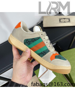 Gucci Screener GG Canvas Sneakers Green/Orange 2021 88