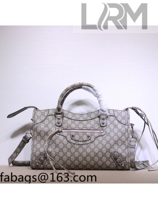 Balenciaga x Gucci GG Canvas Large Classic City Bag 681695 Beige 2021 58