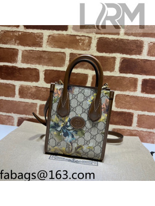 Gucci Tiger GG Canvas Mini tote Bag with carnation Print 671623 2022