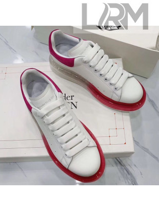 Alexander McQueen Clear Sole Sneakers White/Pink 2019