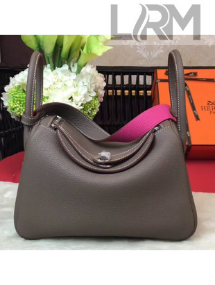 Hermes Lindy 26cm/30cm in Togo Leather with Silver Hardware Elephant Grey (Half Handmade)
