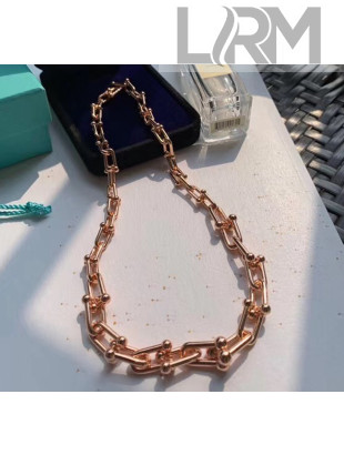 Tiffany & Co. Tiffany HardWear Graduated Link Necklace Pink Gold 2020