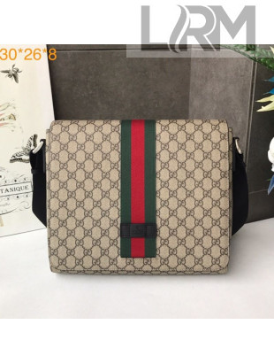 Gucci Men's GG Supreme Messenger Shoulder Bag 475432 Coffee 2019